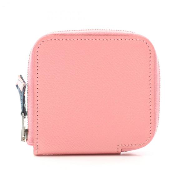 HERMES Pink Leather Wallet - Picture 1 of 7